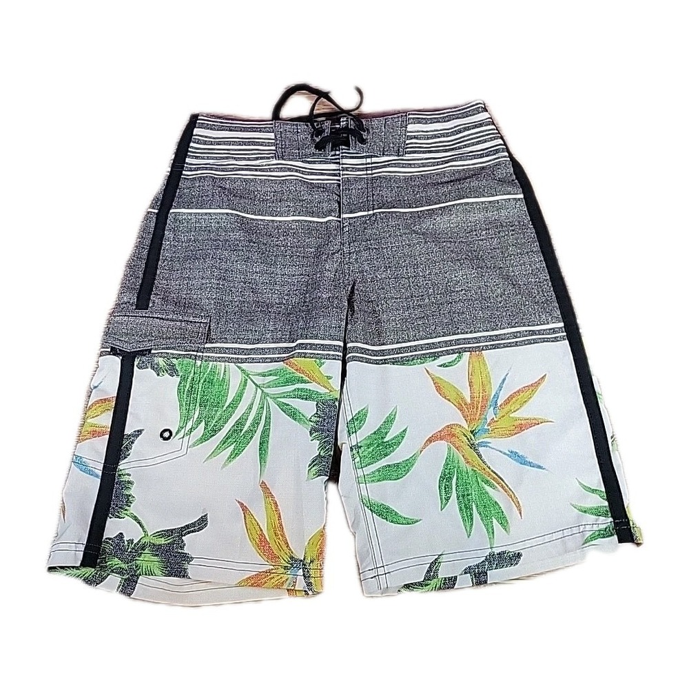 Mossimo Men's‎ Tropical Print Pocket Board Shorts Swim Trunks Size 30